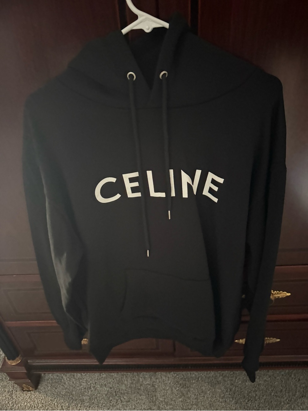Celine Black and White Logo Top